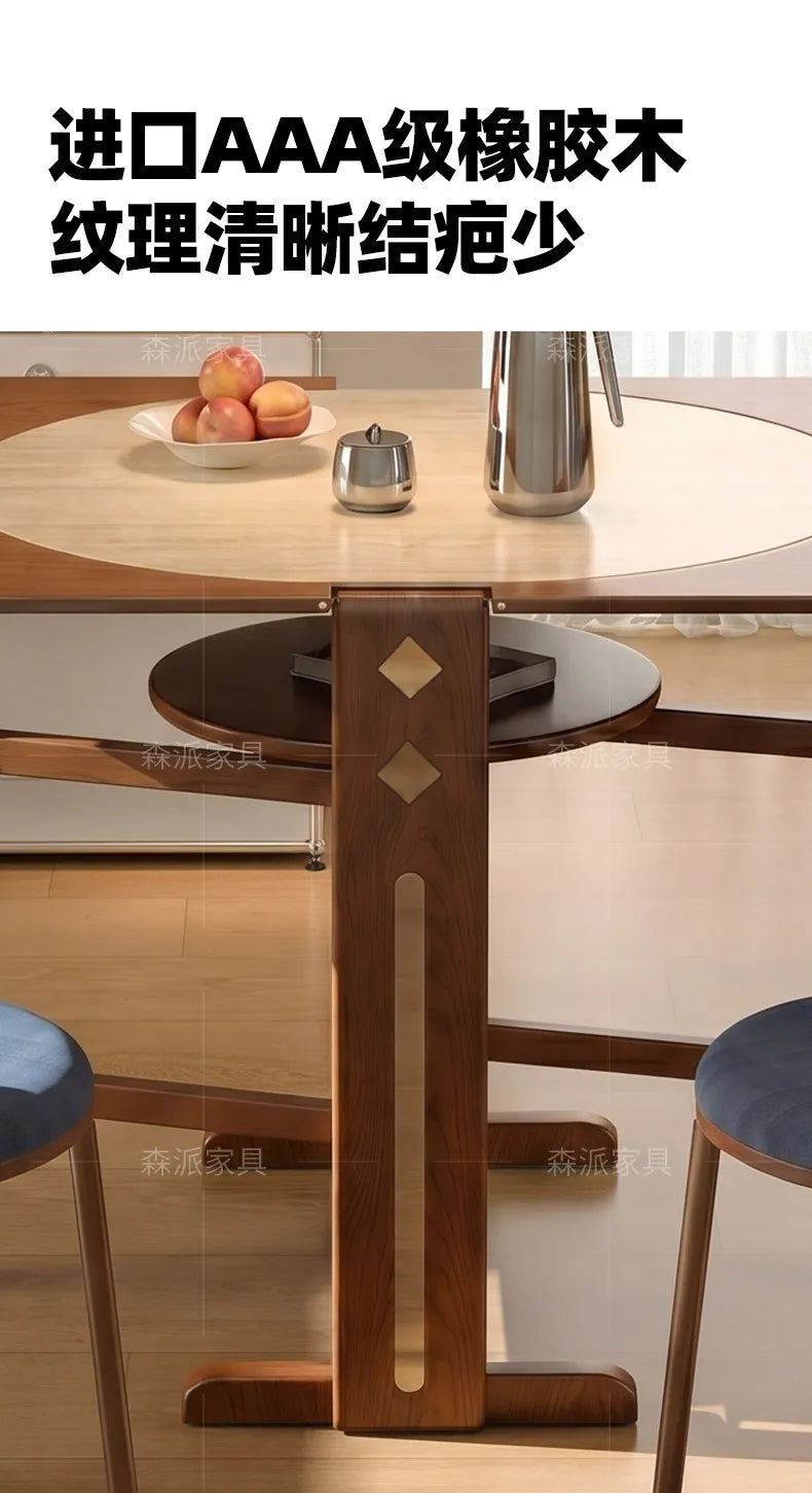 Dinette Foldable Dining Table Round Kitchen Small Spaces Contemporary Table Portable Wooden Mesa Plegable Hotel Furniture