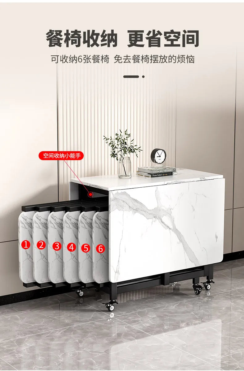 Italian Luxury Dining Tables Modern Foldable Unique Design Dining Tables Waterproof Elegant Muebles De Comedor Furniture Home