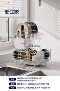 Kitchen Dish Rack with Handle Tableware Draining Basket Cup Plate Storage Organizer Multi-Use Draining And Storage Solution