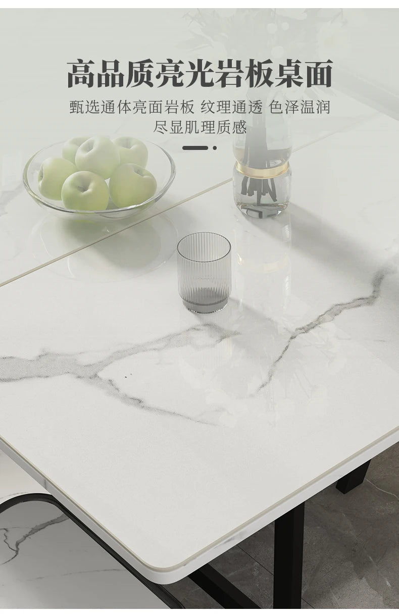 Italian Luxury Dining Tables Modern Foldable Unique Design Dining Tables Waterproof Elegant Muebles De Comedor Furniture Home