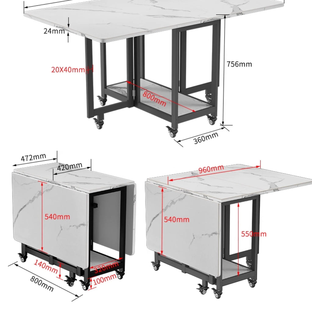 Italian Luxury Dining Tables Modern Foldable Unique Design Dining Tables Waterproof Elegant Muebles De Comedor Furniture Home