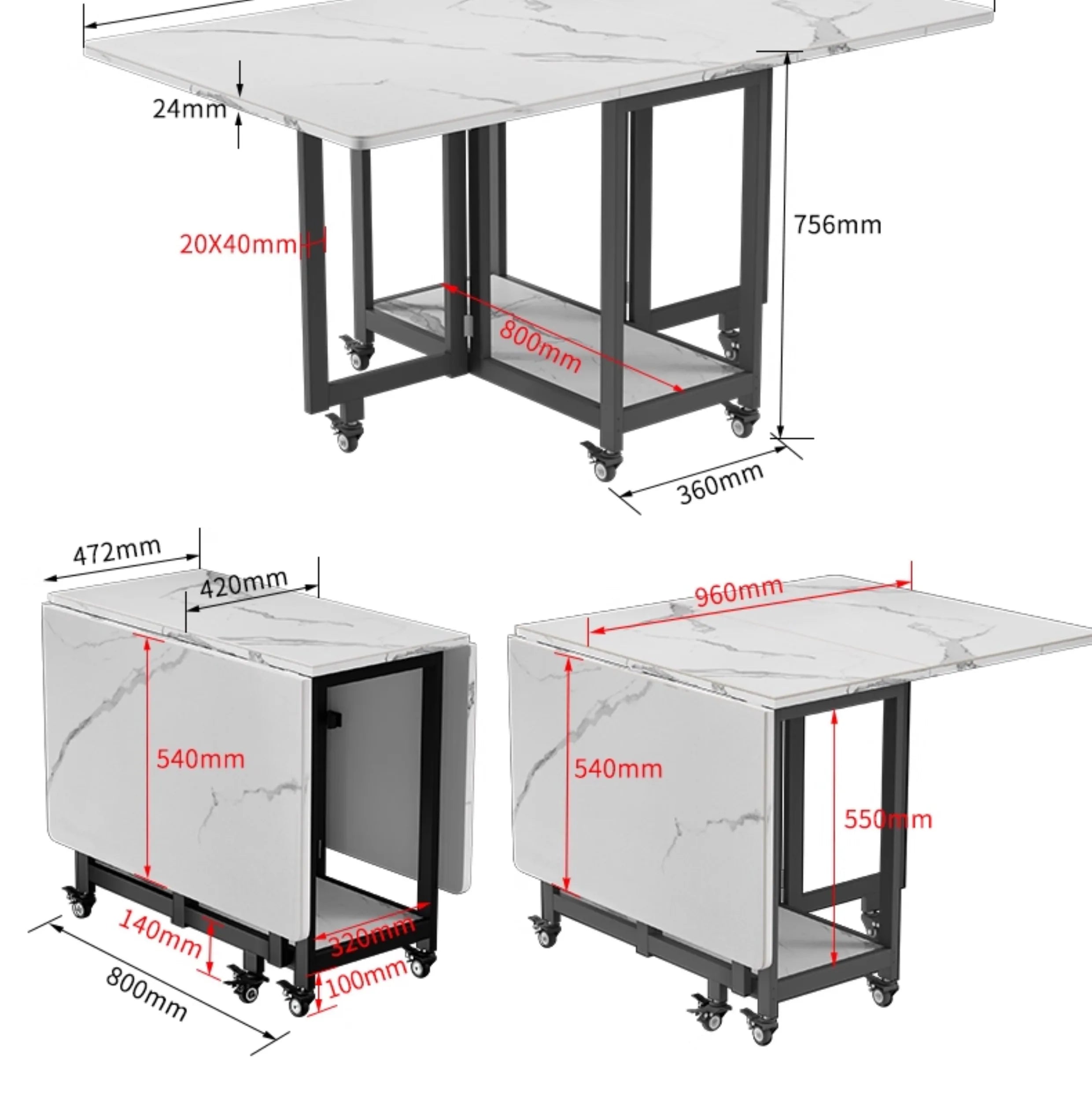 Italian Luxury Dining Tables Modern Foldable Unique Design Dining Tables Waterproof Elegant Muebles De Comedor Furniture Home