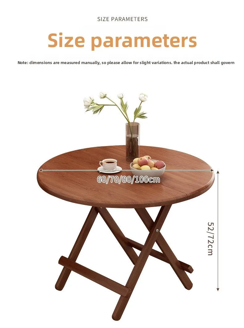 Foldable Dining Table Sturdy Folding Desk for Kitchen Restaurant Furniture No Assembly Needed Study Office Desk Strong Stable