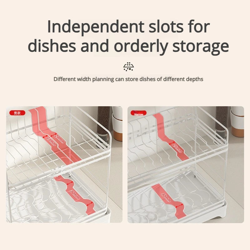 Kitchen Tableware Drain Rack Multi-function Tableware Storage Box Dish Drying Rack For Kitchen Counter