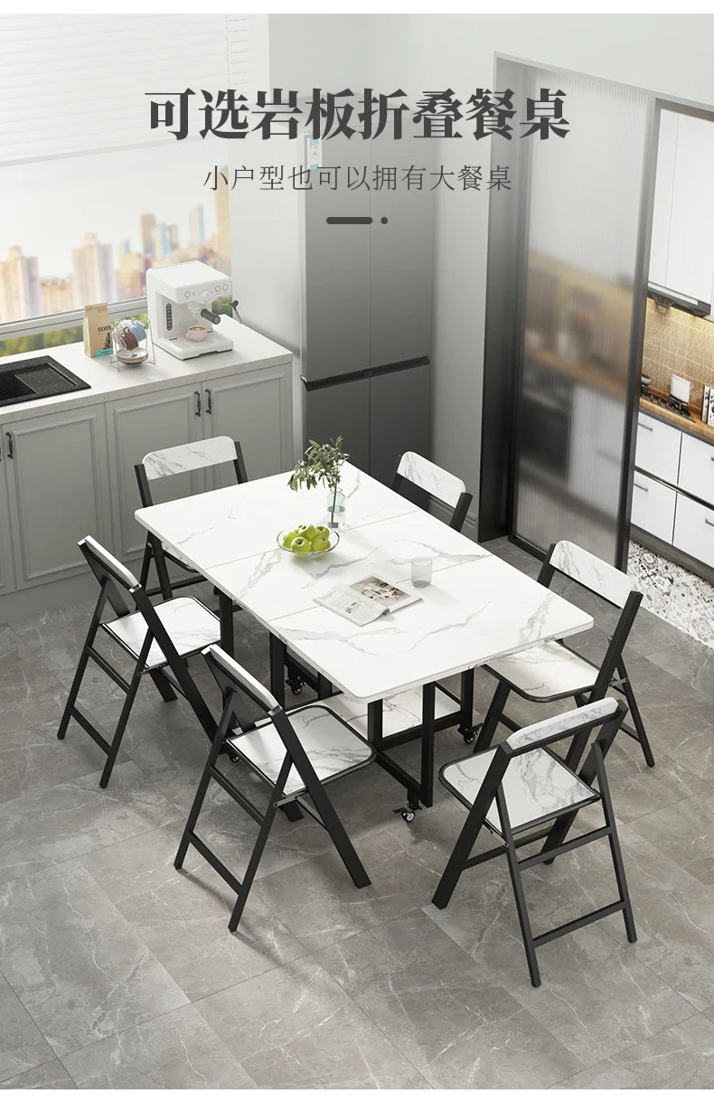 Italian Luxury Dining Tables Modern Foldable Unique Design Dining Tables Waterproof Elegant Muebles De Comedor Furniture Home