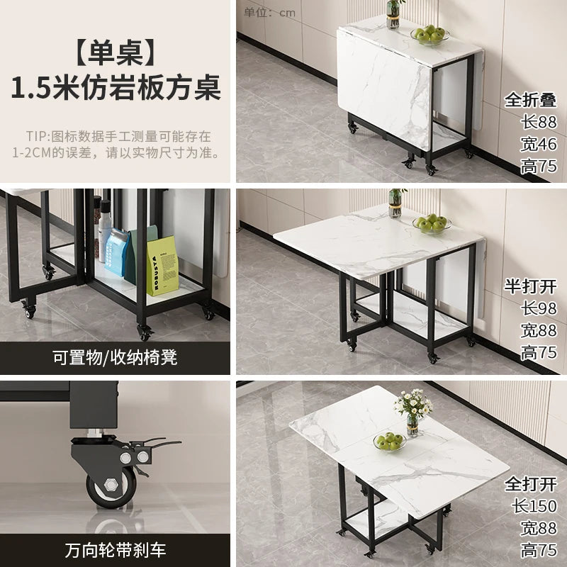 Italian Luxury Dining Tables Modern Foldable Unique Design Dining Tables Waterproof Elegant Muebles De Comedor Furniture Home