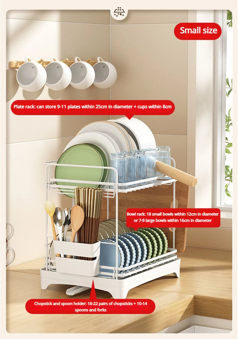 Kitchen Tableware Drain Rack Multi-function Tableware Storage Box Dish Drying Rack For Kitchen Counter