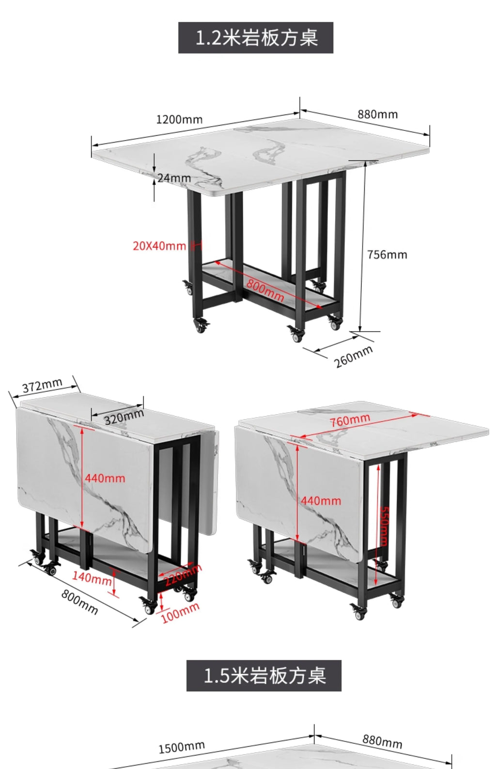 Italian Luxury Dining Tables Modern Foldable Unique Design Dining Tables Waterproof Elegant Muebles De Comedor Furniture Home