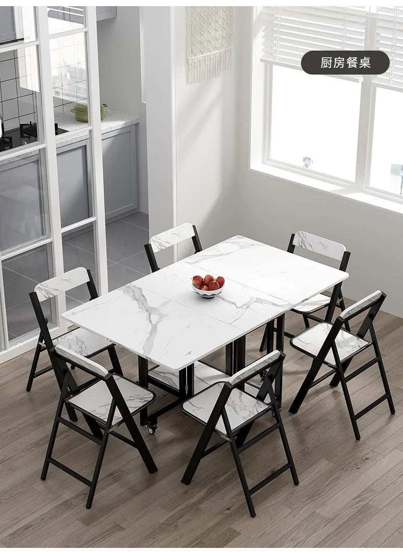 Italian Luxury Dining Tables Modern Foldable Unique Design Dining Tables Waterproof Elegant Muebles De Comedor Furniture Home