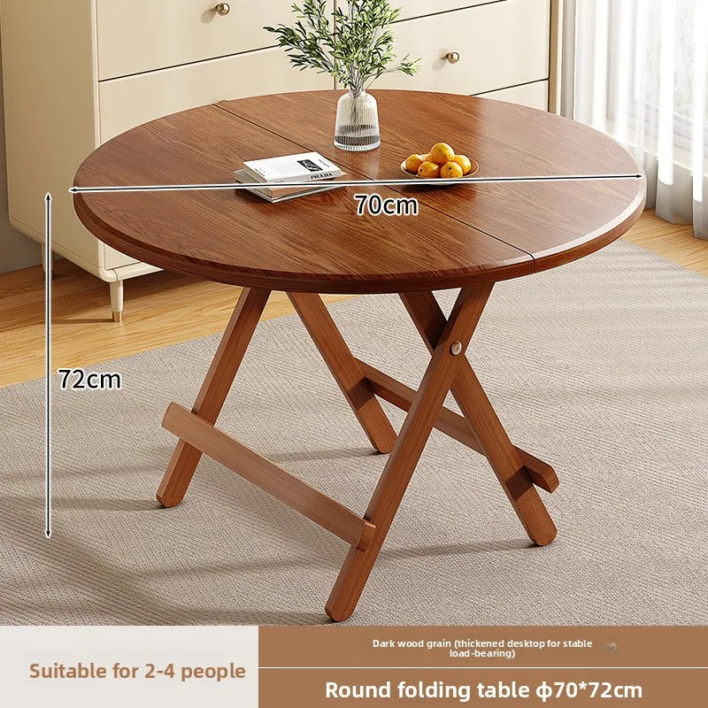 Foldable Dining Table Sturdy Folding Desk for Kitchen Restaurant Furniture No Assembly Needed Study Office Desk Strong Stable