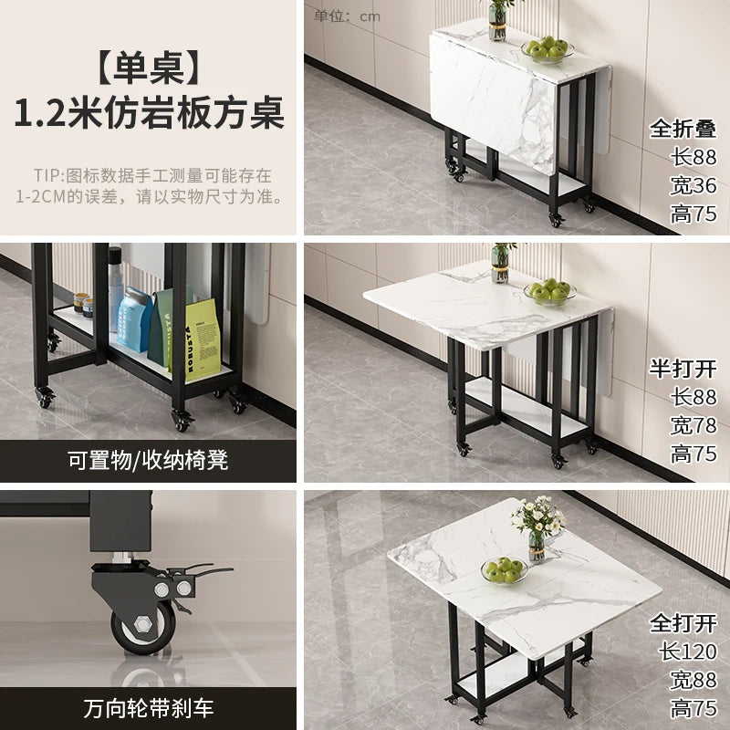 Italian Luxury Dining Tables Modern Foldable Unique Design Dining Tables Waterproof Elegant Muebles De Comedor Furniture Home