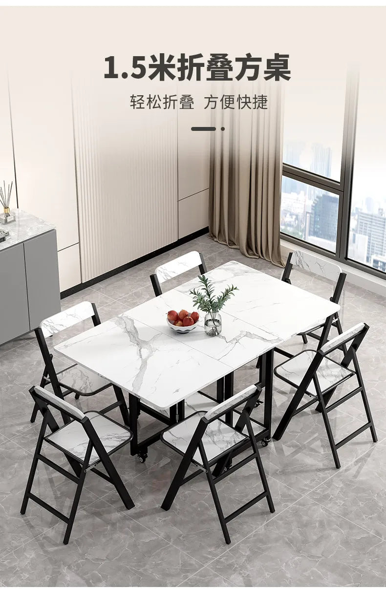 Italian Luxury Dining Tables Modern Foldable Unique Design Dining Tables Waterproof Elegant Muebles De Comedor Furniture Home