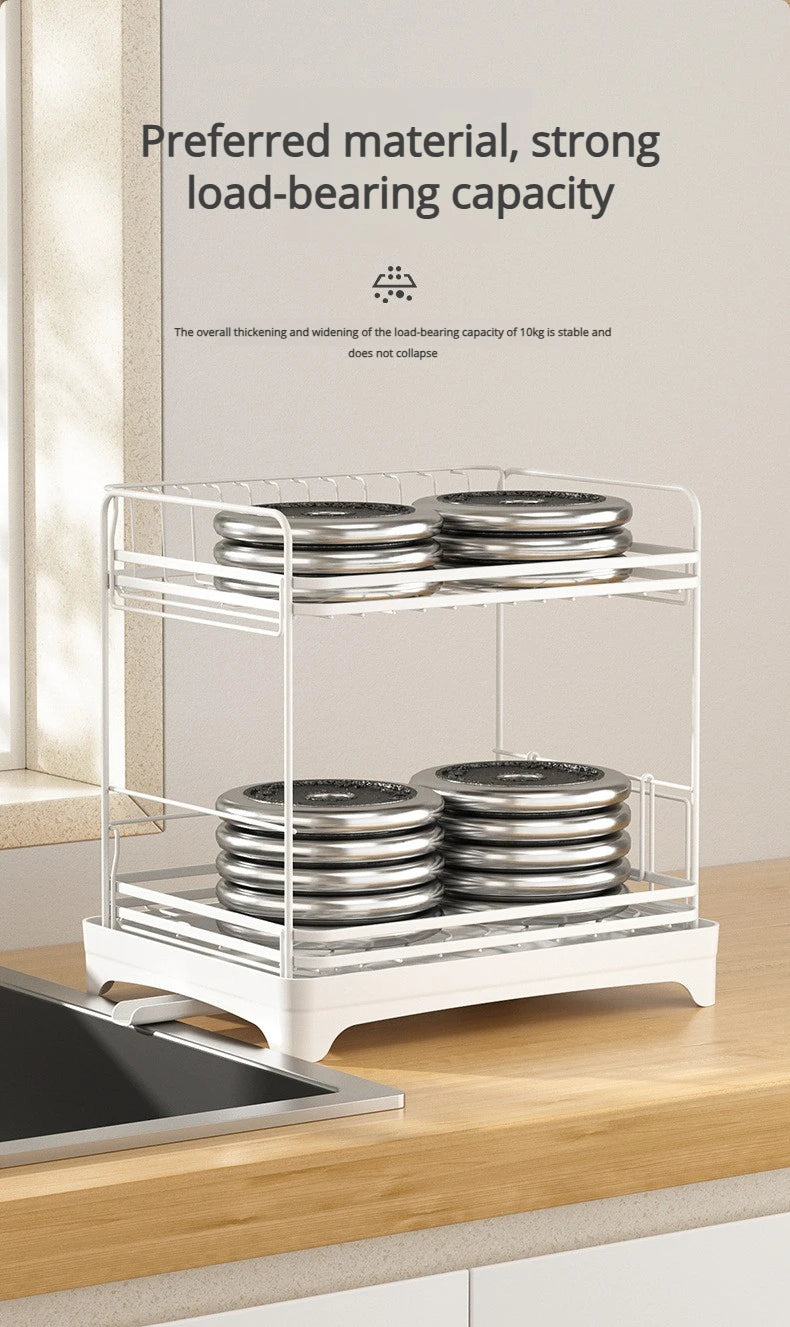 Kitchen Tableware Drain Rack Multi-function Tableware Storage Box Dish Drying Rack For Kitchen Counter