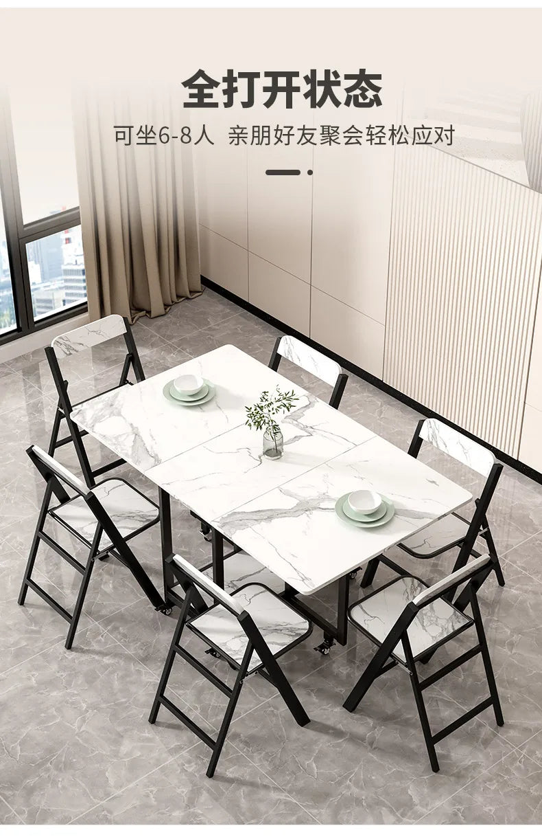 Italian Luxury Dining Tables Modern Foldable Unique Design Dining Tables Waterproof Elegant Muebles De Comedor Furniture Home